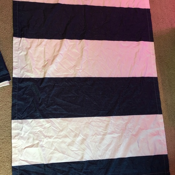 4 navy and white curtain panels EUC - Picture 3 of 5